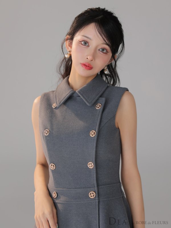 グレー  モデル:まおちゃる 身長:158cm 着用サイズ:Sサイズ