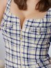 ブルー モデル：如月れい　身長：156cm　着用サイズ：Sサイズ