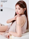 【予約商品/7月下旬発送予定】XSサイズあり【DEA./ディア】ドットシフォン/ ホルターネック/ フレア/ セットアップ/ミニドレス/ キャバドレス[OF2]