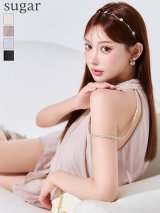 【予約商品/7月下旬発送予定】XSサイズあり【DEA./ディア】ドットシフォン/ ホルターネック/ フレア/ セットアップ/ミニドレス/ キャバドレス[OF2]