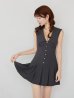 グレー　モデル：まりん　身長：164cm　着用サイズ：Sサイズ