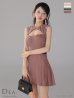 画像29: 【予約商品/9月上旬発送予定】XSサイズあり【DEA./ディア】バストカット/ ベルト/ フィンプリーツ/ セミフレア/ ミニドレス/ キャバドレス【HC02】