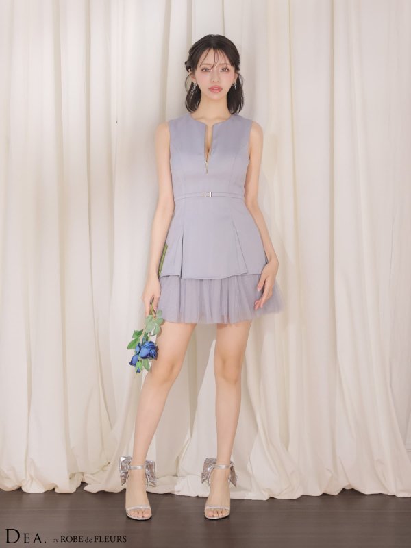 ブルー　モデル：りの　身長：157cm　着用サイズ：Sサイズ