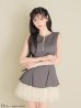 グレーxアイボリー　モデル：みみ　身長：161cm　着用サイズ：Sサイズ