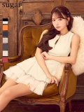 XS-Lサイズあり【DEA./ディア】ノースリーブ/ ベルトデザイン/ チュール/ フレア/ ミニドレス/ キャバドレス[OF08]