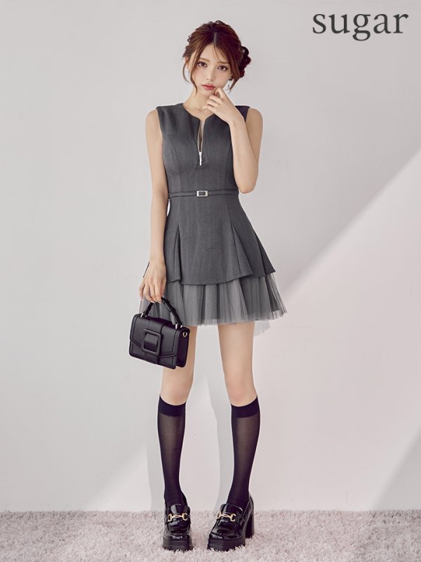 グレー　モデル：ももか　身長：156cm　着用サイズ：Sサイズ