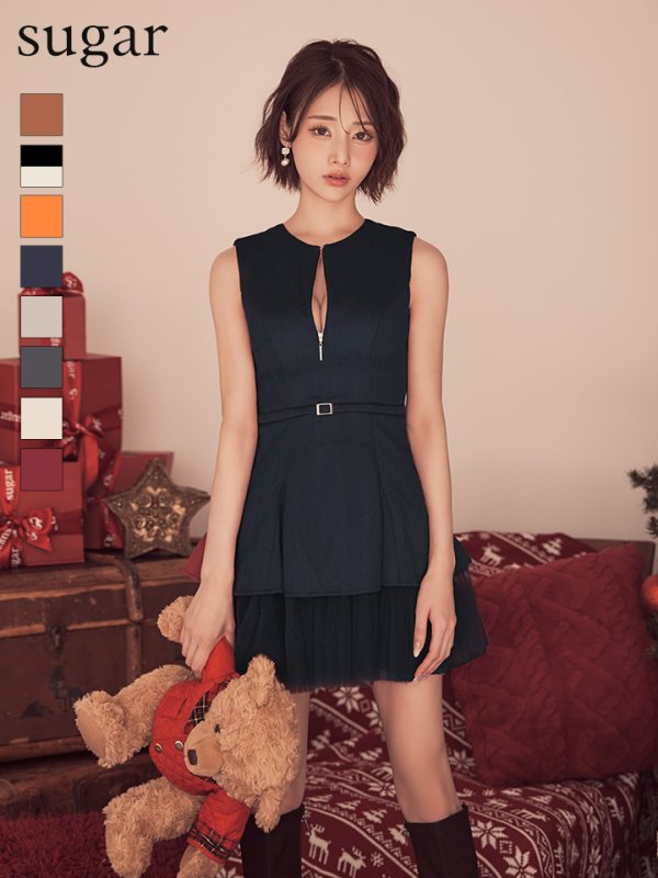 ネイビー モデル：りこ　身長：156cm　着用サイズ：Sサイズ