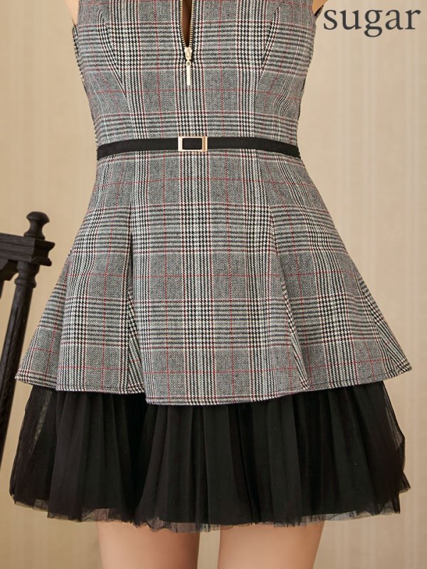 グレーチェック モデル：ももか　身長：156cm　着用サイズ：Sサイズ