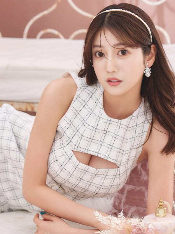 画像6: Lサイズあり【DEA./ディア】バストカット/ シンプル/ ツイード/ ベルト/ タイト/ 膝丈/ ミディアムドレス/ キャバドレス[OF08]