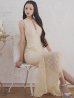 画像5: Lサイズあり【DEA.by ROBE de FLEURS/ディアバイローブドフルール】マーメイド/ バストジップ/ チェック/ オーガンジー/ ノースリーブ/ ワンピース/ ロングドレス/ キャバドレス long[OF2]