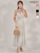 XS-Lサイズあり【DEA./ディア】シースルー/ ホルターネック/ チュール/ ワンピース/ ロングドレス/ キャバドレス long[OF2]