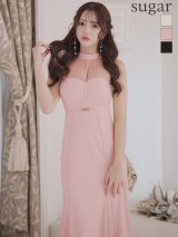 XS-Lサイズあり【DEA.by ROBE de FLEURS/ディアバイローブドフルール】シースルー/ ホルターネック/ チュール/ ワンピース/ ロングドレス/ キャバドレス long[OF2]