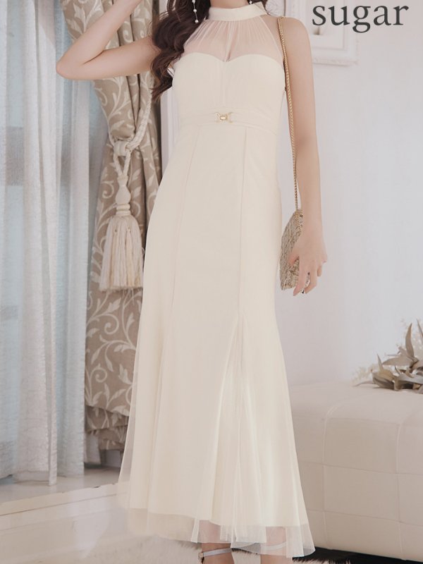 画像12: XS-Lサイズあり【DEA./ディア】シースルー/ ホルターネック/ チュール/ ワンピース/ ロングドレス/ キャバドレス long[OF08]