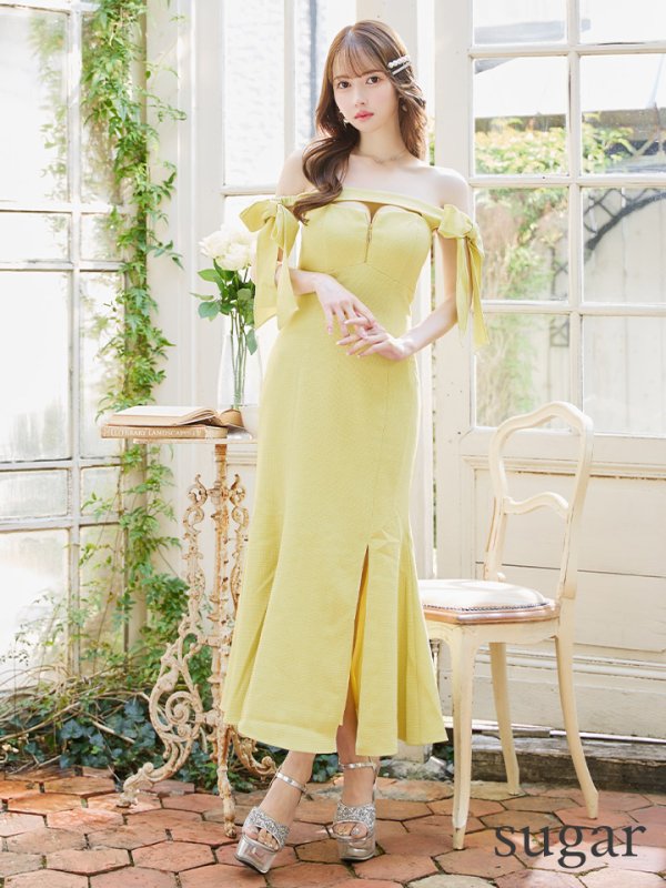 ライムイエロー モデル:ゆめ 身長:160cm 着用サイズ:Sサイズ