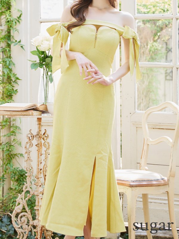 ライムイエロー モデル:ゆめ 身長:160cm 着用サイズ:Sサイズ