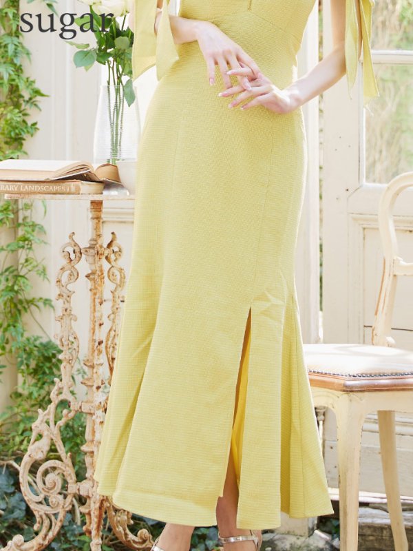 ライムイエロー モデル:ゆめ 身長:160cm 着用サイズ:Sサイズ