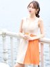 画像4: Lサイズあり【DEA.by ROBE de FLEURS/ディアバイローブドフルール】ノースリーブ/ ウエストボタン/ スイッチプリーツ/ フレア/ ミディアムドレス/ キャバドレス[OF2]