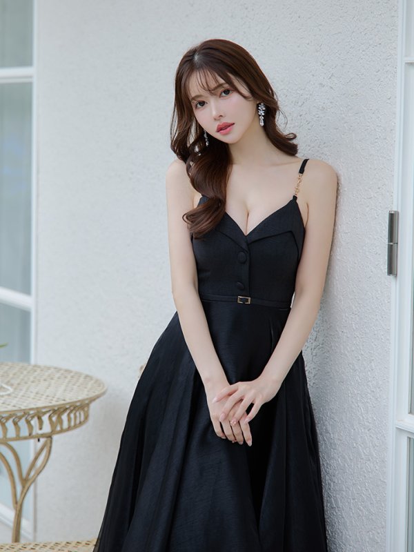 画像27: Lサイズあり【DEA./ディア】サマーツイード/ ティアード/ フレア/ オーガンジー/ キャミソール/ ワンピース/ ロングドレス/ キャバドレス long[OF08]