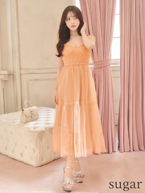 オレンジ モデル:りな 身長:160cm 着用サイズ:Sサイズ