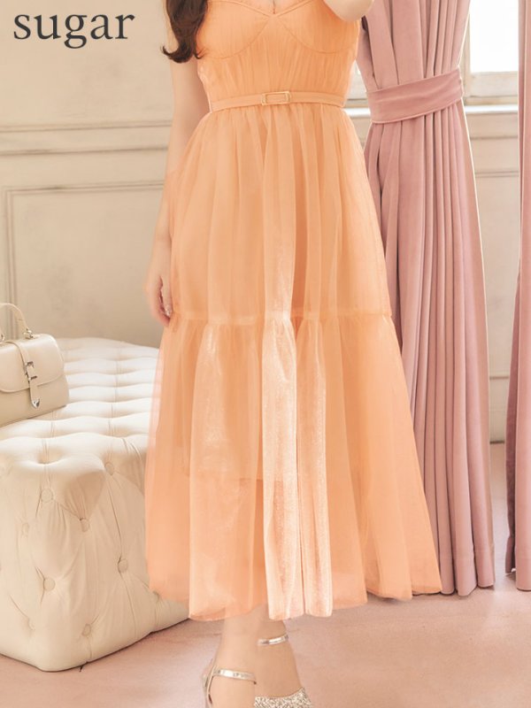 オレンジ モデル:りな 身長:160cm 着用サイズ:Sサイズ