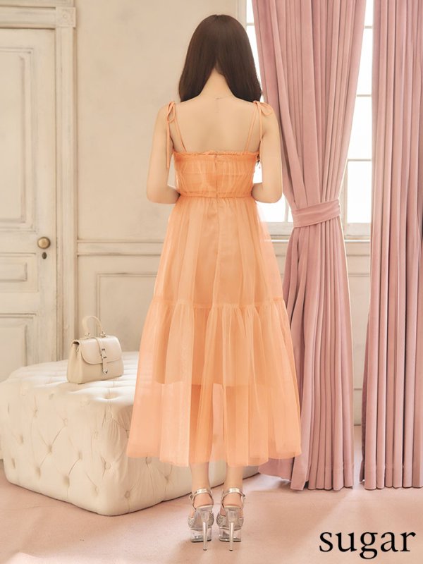 オレンジ モデル:りな 身長:160cm 着用サイズ:Sサイズ