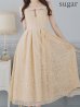 画像8: Lサイズあり【DEA.by ROBE de FLEURS/ディアバイローブドフルール】デコルテジップ/ チェック/ レース/ フレア/ ミモレ丈/ ミディアムドレス/ キャバドレス[OF2]