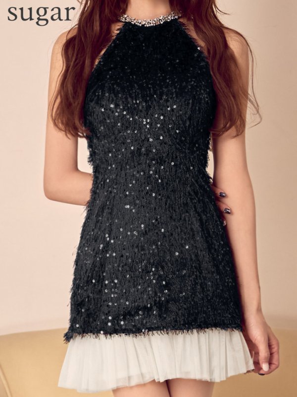 ブラック　モデル：明日花キララ　身長162cm　着用サイズ：Sサイズ