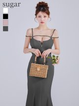 【予約商品/6月下旬発送予定】Lサイズあり【DEA./ディア】デコルテライン/ ストレッチ/ キルティング/ マーメイド/ ワンピース/ ミモレ丈/ マキシ丈/ ミディアムドレス/ キャバドレス long[OF2]