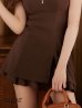 ブラウン　モデル：明日花キララ　身長162cm　着用サイズ：Sサイズ