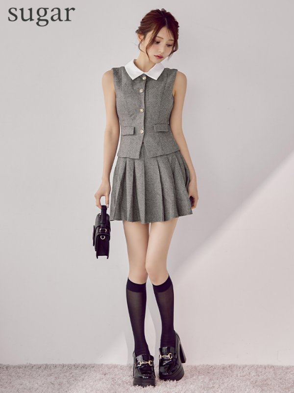 チャコールグレー　モデル：ももか　身長：156cm　着用サイズ：Sサイズ