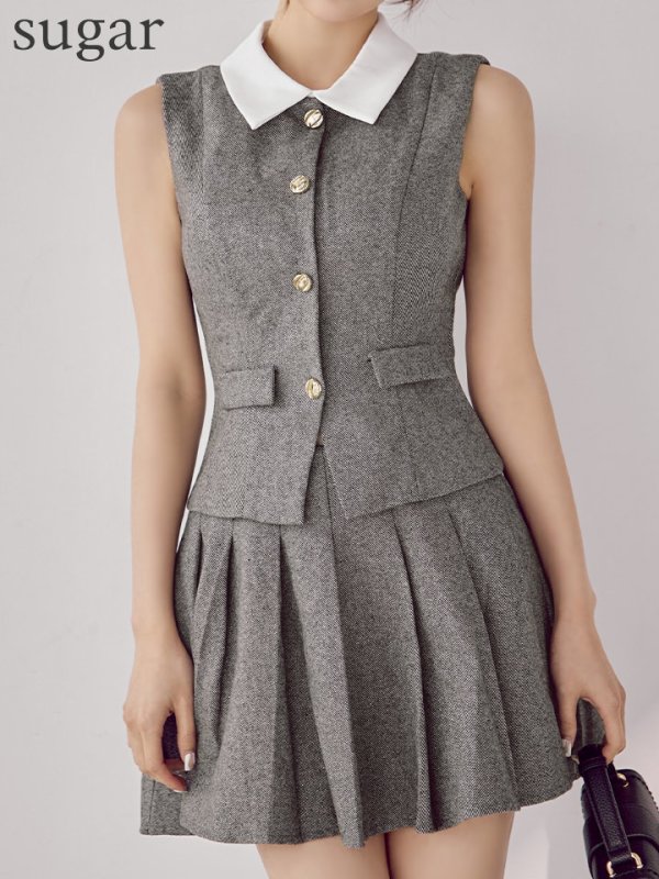 チャコールグレー　モデル：ももか　身長：156cm　着用サイズ：Sサイズ