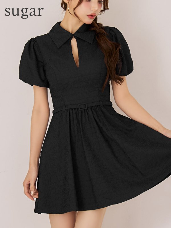 ブラック モデル：ももか　身長：156cm　着用サイズ：Sサイズ