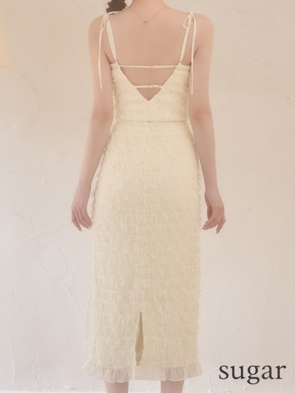 アイボリー　モデル：羽澄まり 身長：158cm　着用サイズ：Sサイズ