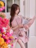 ピンク　モデル：りこ　身長：156cm　着用サイズ：Sサイズ