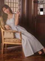 Lサイズあり【DEA./ディア】charmer jacquard back ribbon long dress/ カメリアジャガード/ バックリボン/ ロングドレス/ キャバドレス long[OF08]