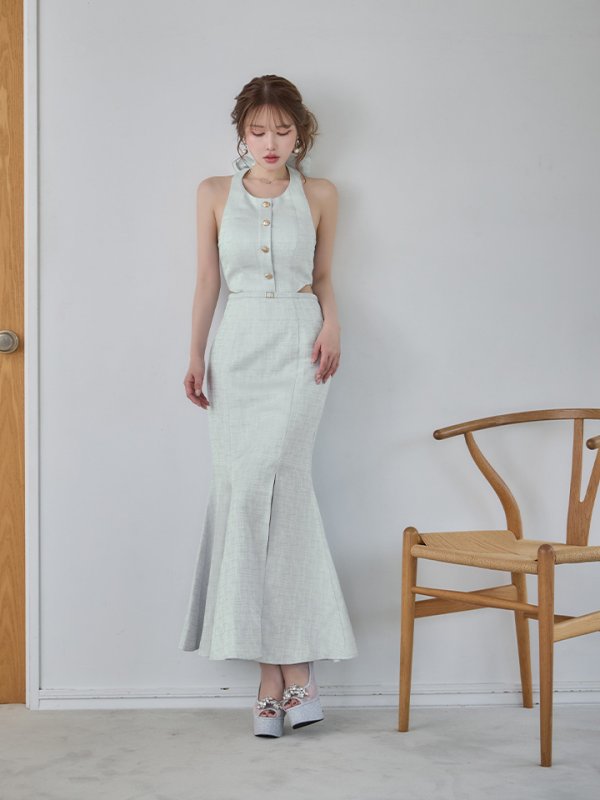 ブルー　モデル：ゆめ　身長：160cm　着用サイズ：Sサイズ