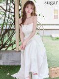 XS-Lサイズあり【DEA./ディア】Satin gathered cami long dress/ サテン/ ギャザー/ キャミソール/ サイドカット/ ワンピース/ フレア/ ミディアムドレス/ キャバドレス long[OF08]