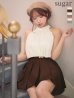 アイボリー×ブラウン　モデル：三上悠亜　身長：159cm　着用サイズ：Sサイズ