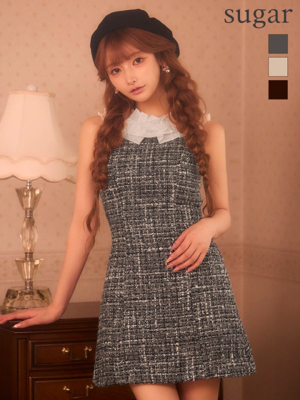 グレー　モデル：まみ　身長：161cm　着用サイズ：Sサイズ