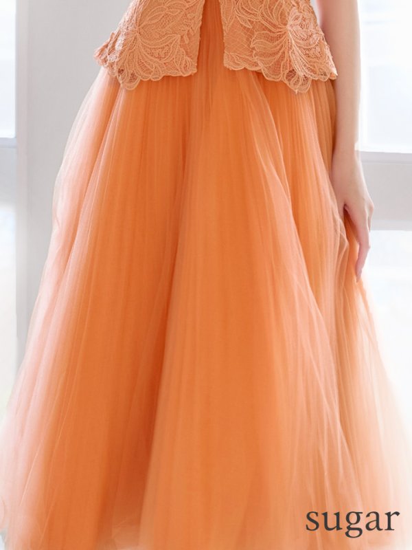 オレンジ　モデル：りな　身長：160cm　着用サイズ：Sサイズ