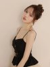 画像2: 【予約商品/9月下旬発送予定】XSサイズあり【DEA./ディア】ぺプラム/ キャミ/ プリーツ/ チュール/ ワンピース/ ミディアムドレス/ キャバドレス long[OF08] (2)