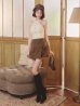 アイボリーxブラウン　モデル：れみれみ　身長：163cm　着用サイズ：Sサイズ
