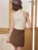 アイボリーxブラウン　モデル：れみれみ　身長：163cm　着用サイズ：Sサイズ
