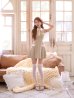 ベージュ　モデル：るりぴ　身長：165cm　着用サイズ：Sサイズ
