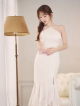 【予約商品/11月上旬発送予定】【DEA./ディア】アメスリ/ レース/ サテン/ フリル/ ワンピース/ マーメイド/ ミディアムドレス/ キャバドレス[OF08]