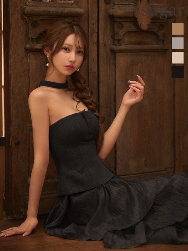 ブラック　モデル：るりぴ　身長：165cm　着用サイズ：Sサイズ