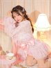 画像1: 【Deco Lingerie/ デコランジェリー】 Pink Ribbon Robe/ ガウン [OF02C] (1)