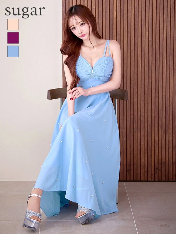 パウダーブルー モデル：真優川咲　身長：158cm　着用サイズ：Sサイズ