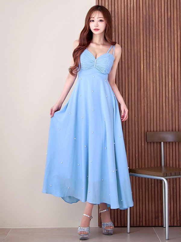 パウダーブルー モデル：真優川咲　身長：158cm　着用サイズ：Sサイズ