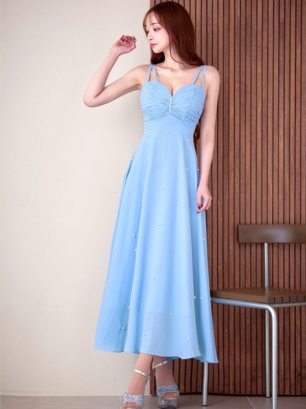 パウダーブルー モデル：真優川咲　身長：158cm　着用サイズ：Sサイズ